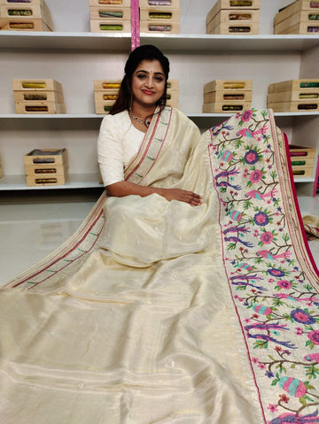 Banarasi pure tishu paithani Silk Saree