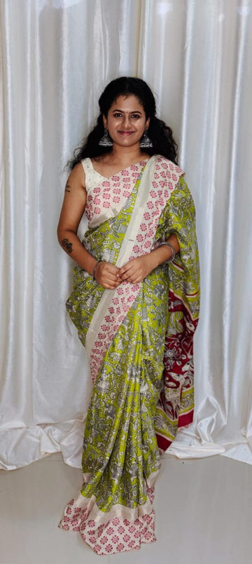 Chennuri kalamkari Silk Saree