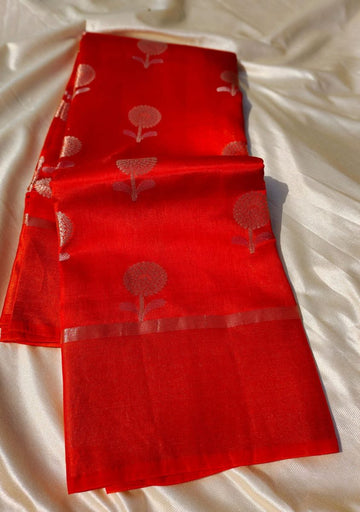 Pure raw mango Silk Saree