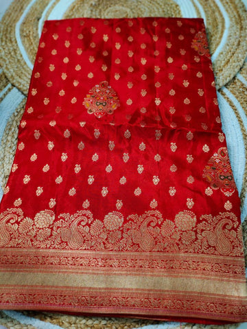 Pure mashroom Silk Saree