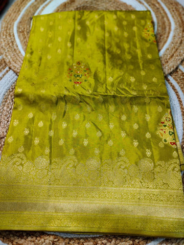 Pure mashroom Silk Saree