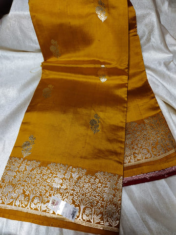 100% silk mark certified green Mango silk saree