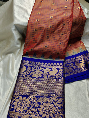 Ashadam gadwal silk saree