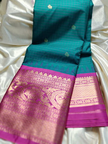 Ashadam gadwal silk saree