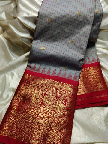 Ashadam gadwal silk saree