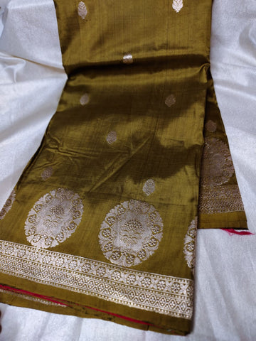 100% silk mark certified green Mango silk saree
