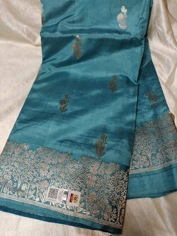 100% silk mark certified green Mango silk saree