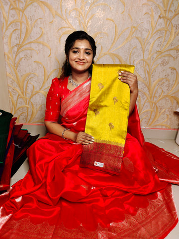 100% silk mark certified green Mango silk saree