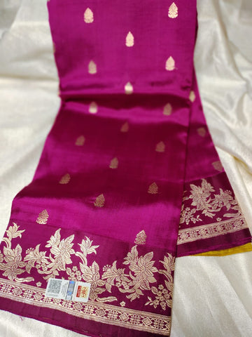 100% silk mark certified green Mango silk saree