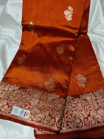 100% silk mark certified green Mango silk saree