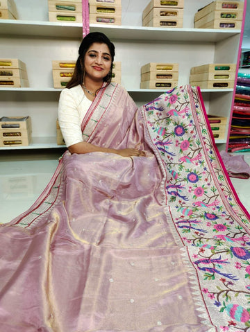 Banarasi pure tishu paithani Silk Saree