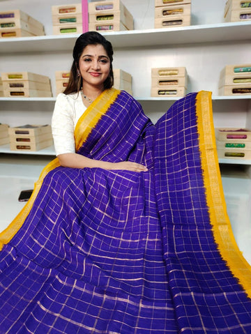 Georgette kalamkari Silk Saree
