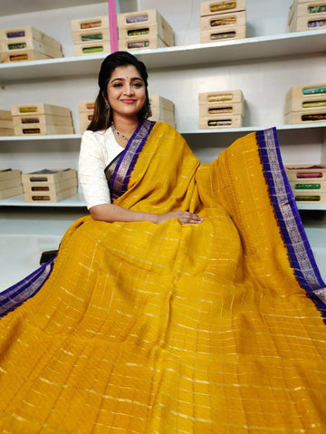 Georgette kalamkari Silk Saree