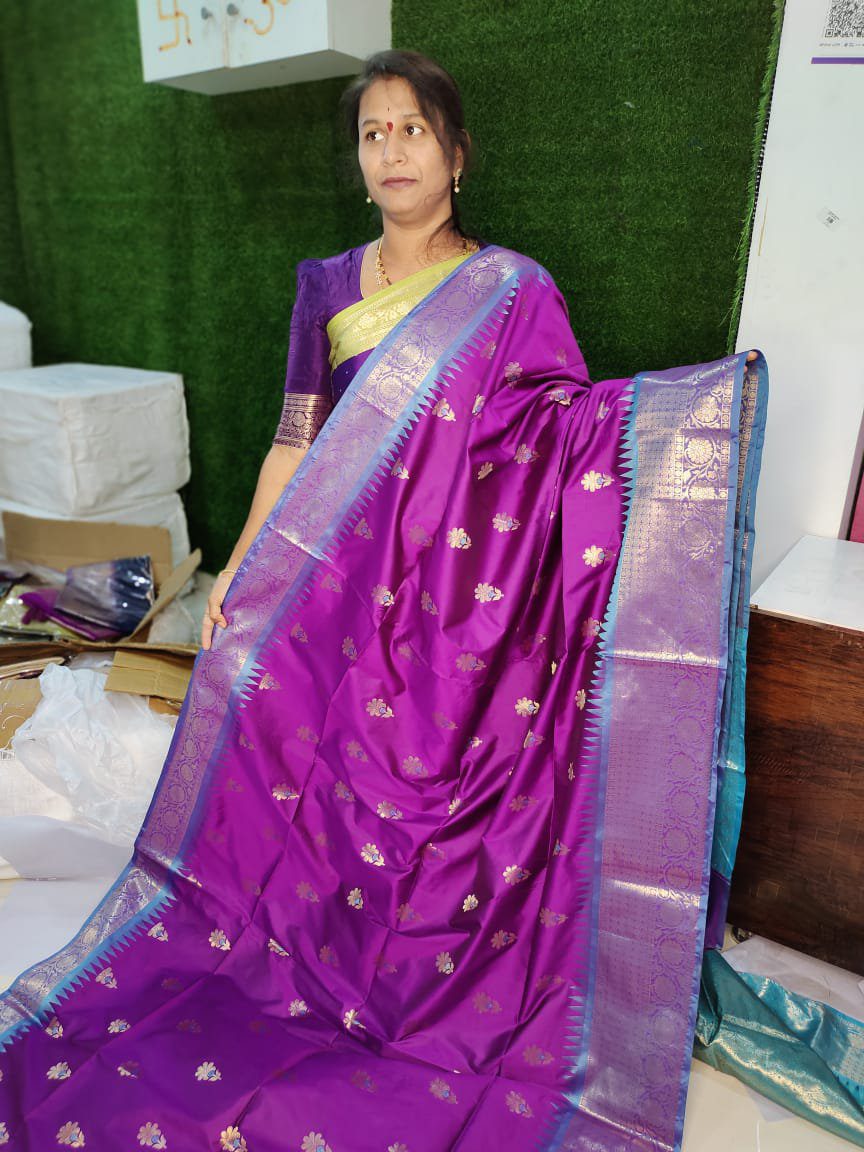 Semi Gadwal Silk Saree