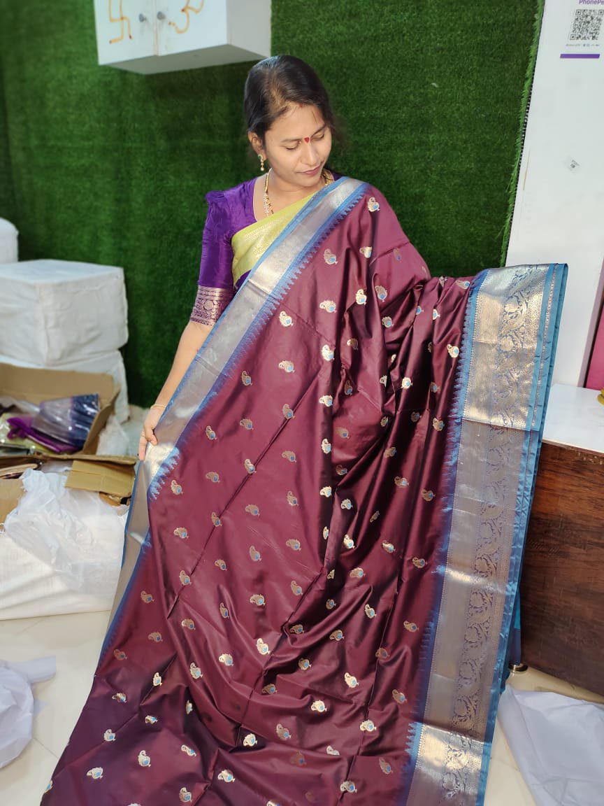 Semi Gadwal Silk Saree