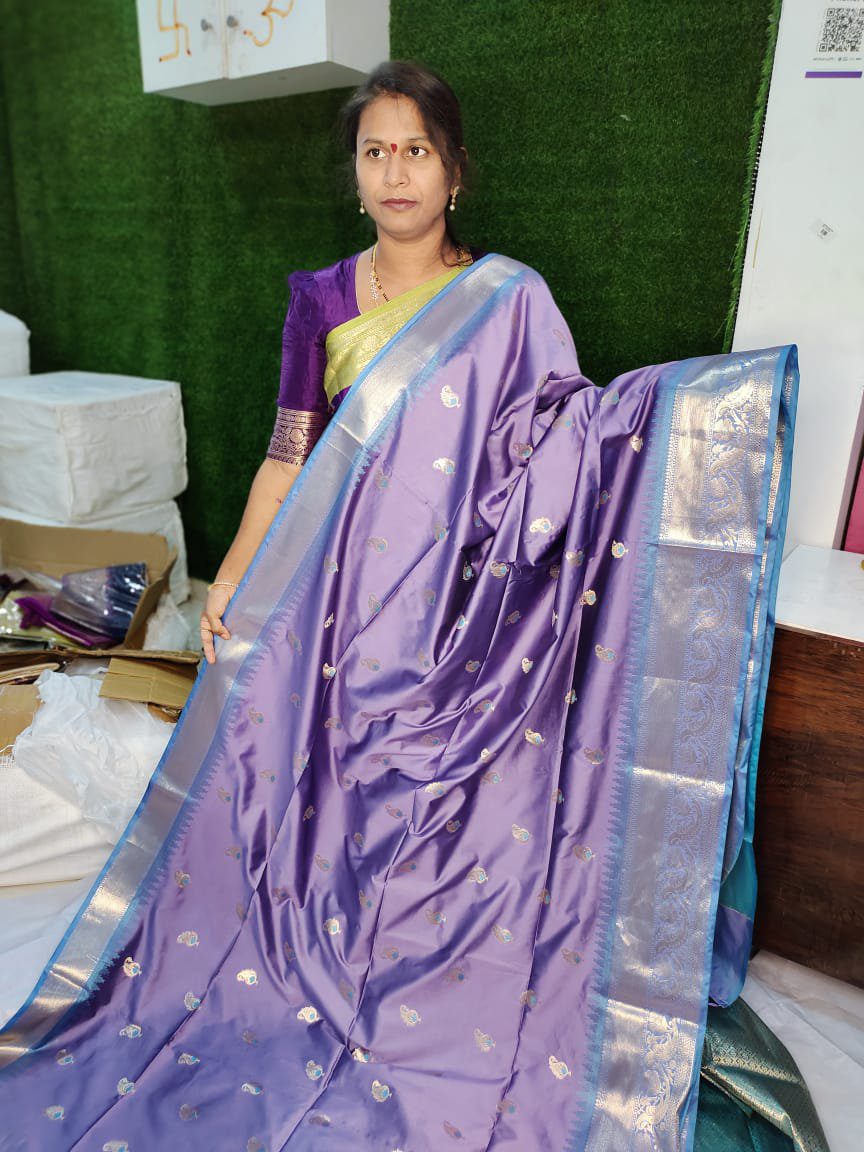 Semi Gadwal Silk Saree