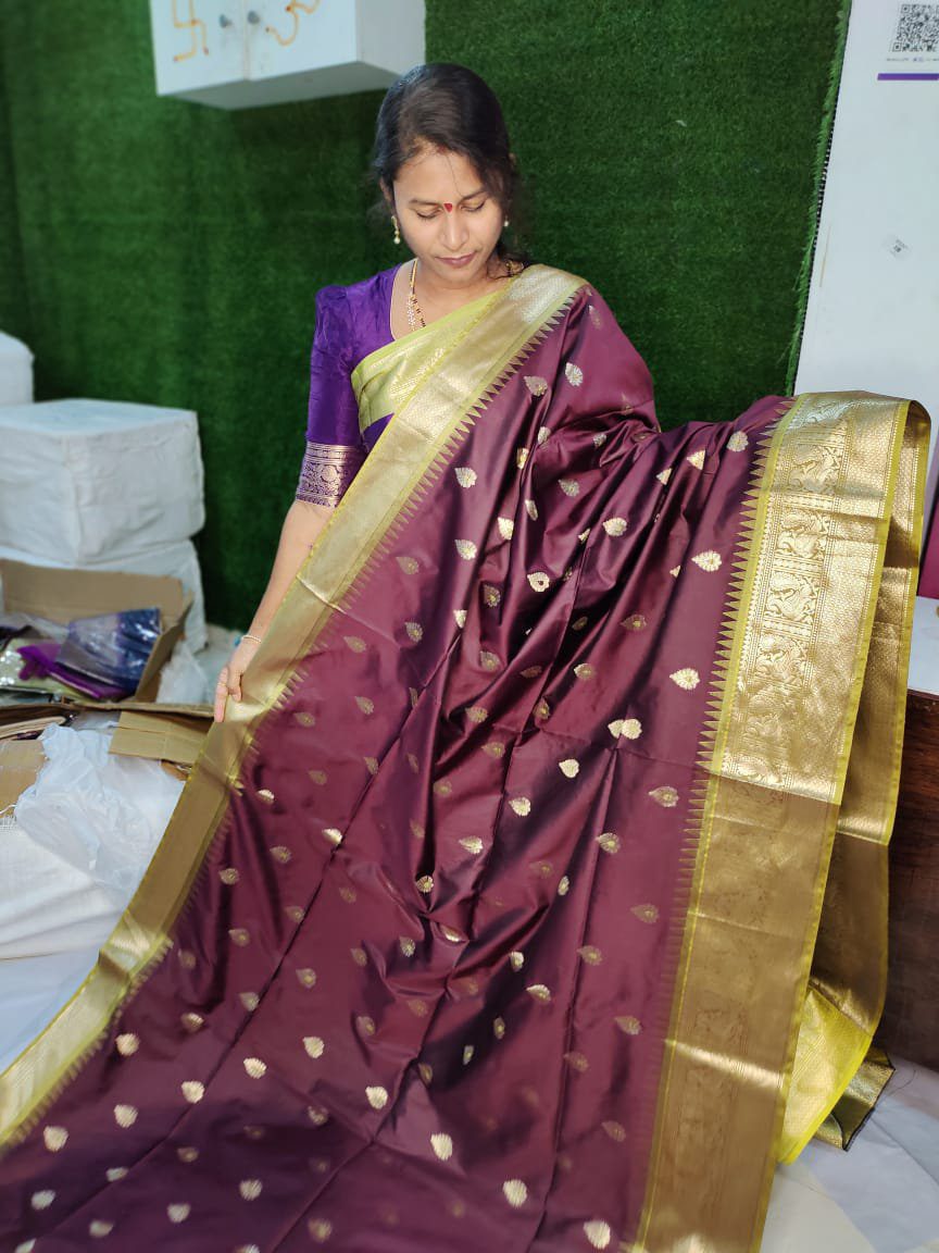 Semi Gadwal Silk Saree