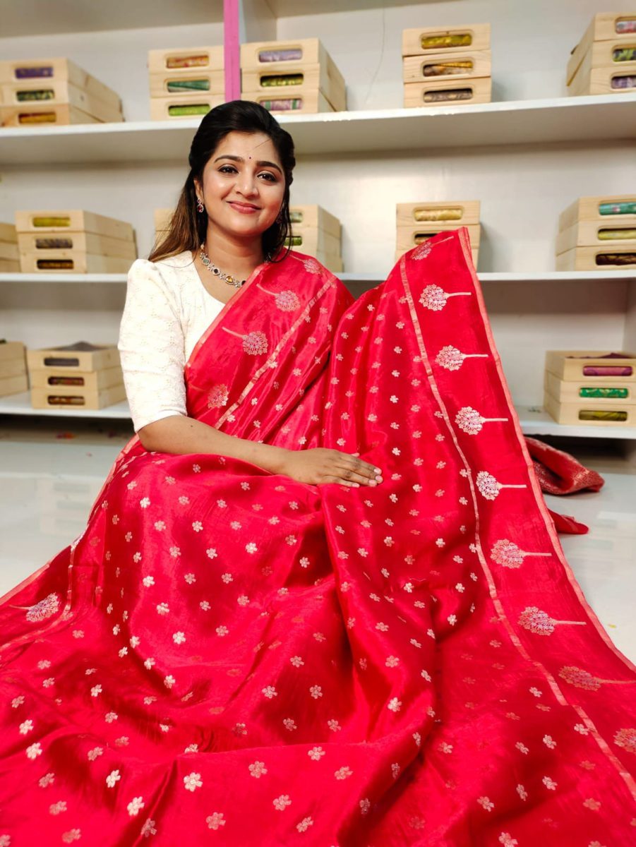 Raw mango silk sarees