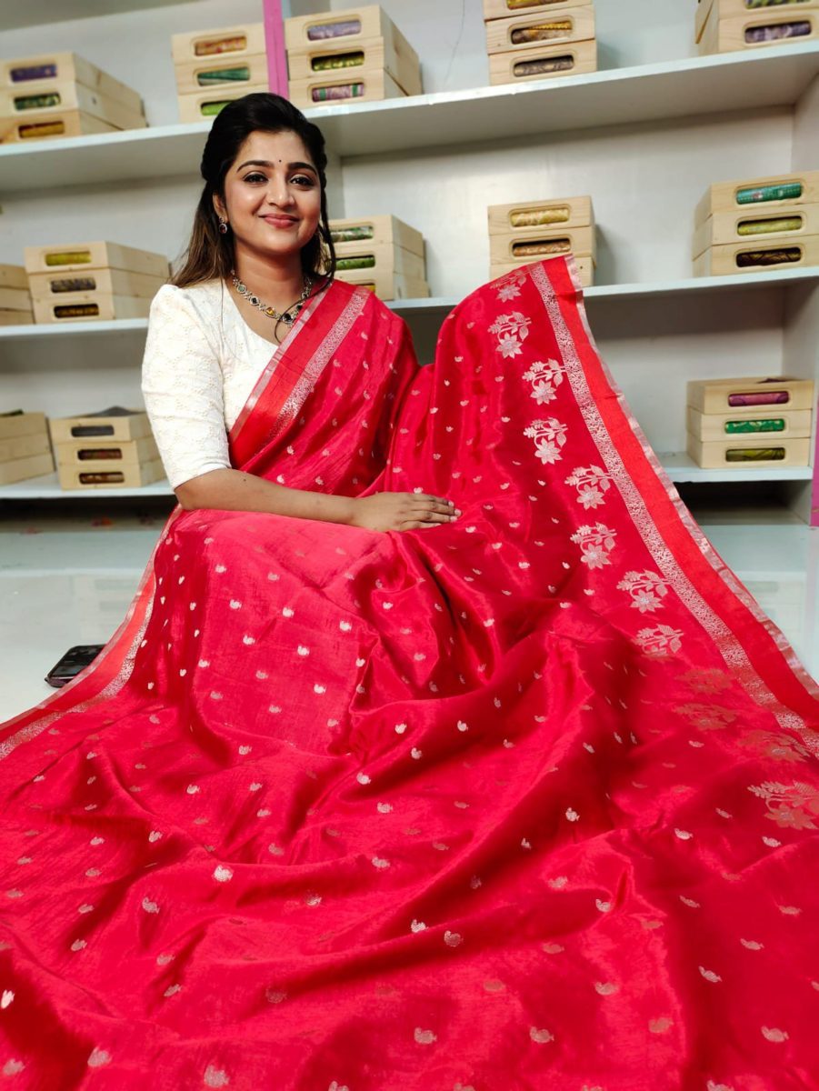 Raw mango silk sarees