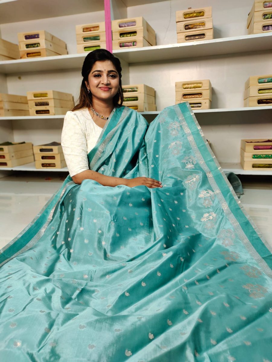 Raw mango silk sarees