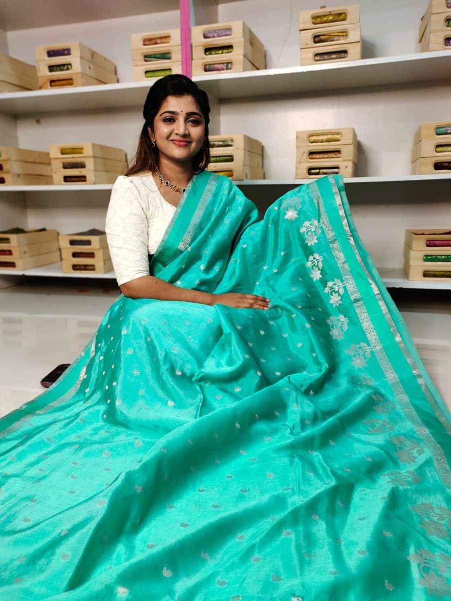 Raw mango Silk Saree