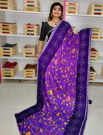 Crep dola Silk Saree