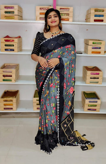 Crep dola Silk Saree