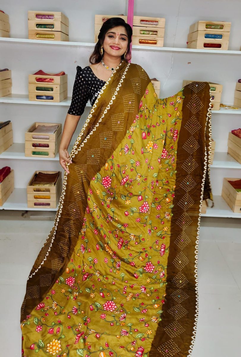 Crep dola Silk Saree
