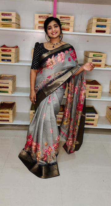Dola digital printing Saree