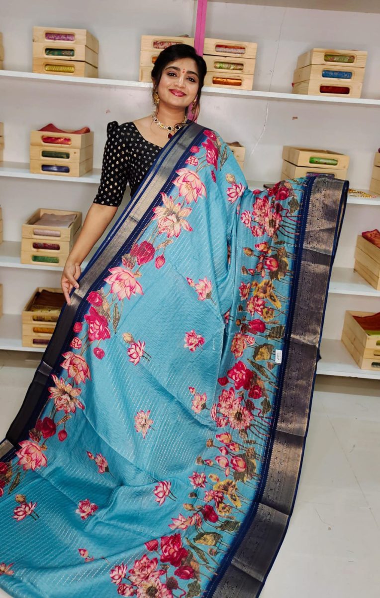 Dola digital printing Saree