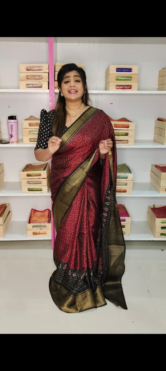 Crepe dola Silk Saree