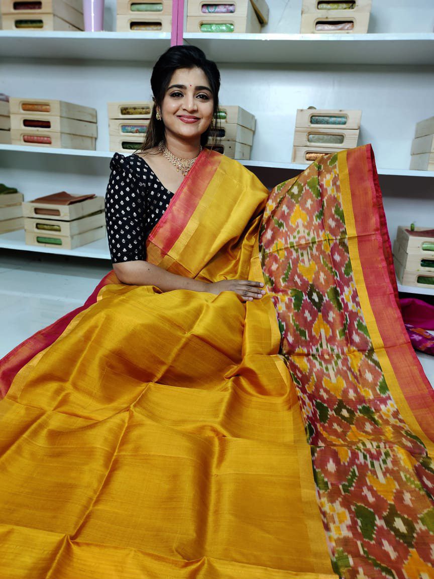 Ikkat soft silk sarees