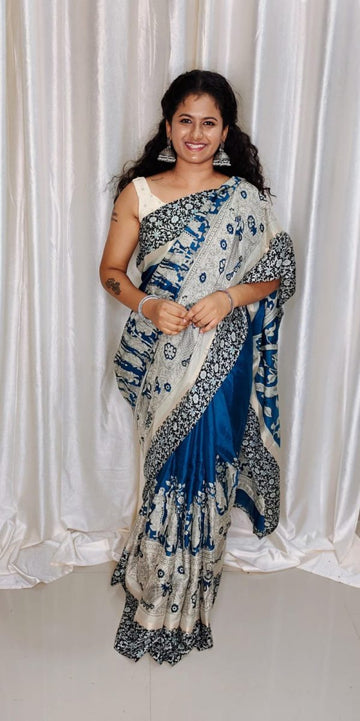 Chennuri kalamkari Silk Saree