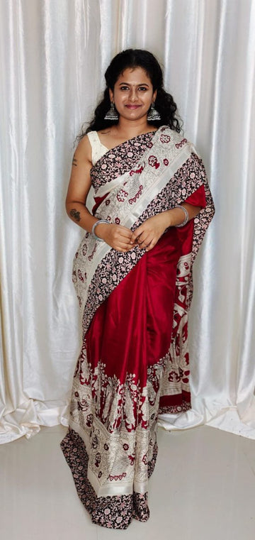 Chennuri kalamkari Silk Saree