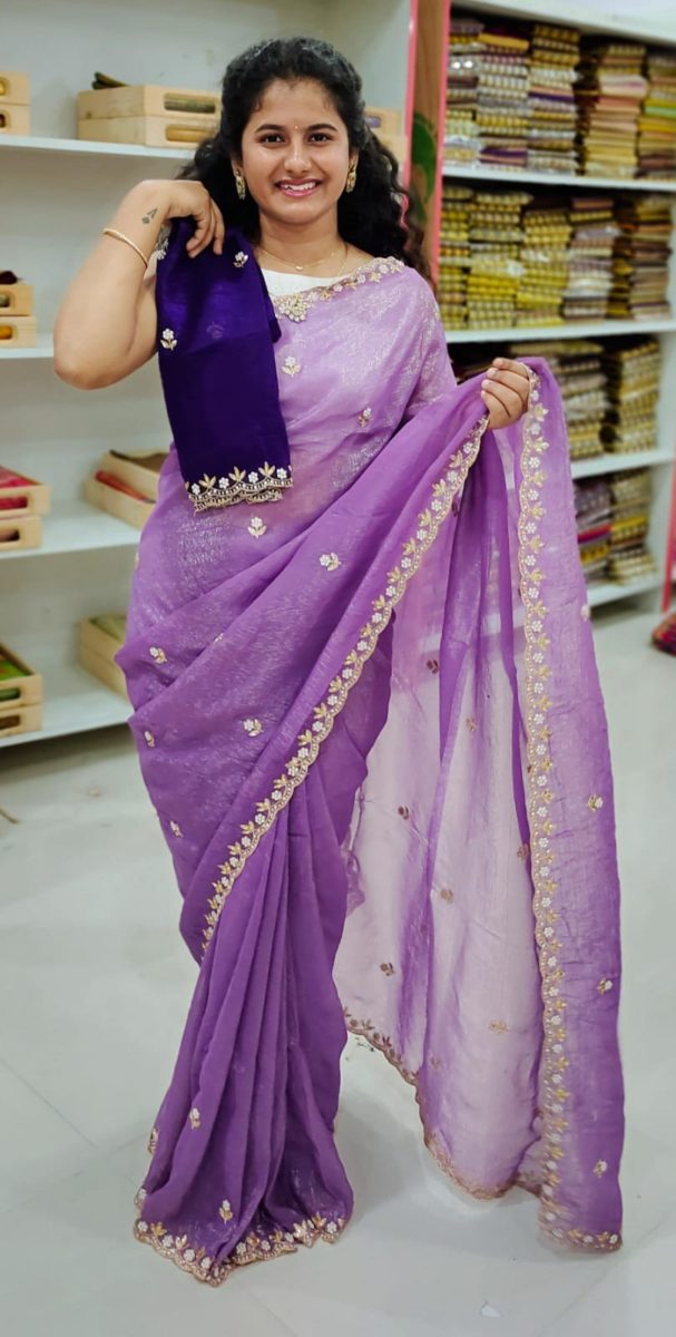 Jimmy chu work Saree