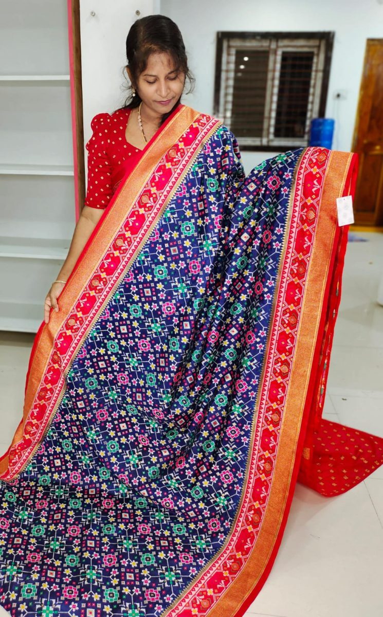 Ikkat banarasi Silk Saree