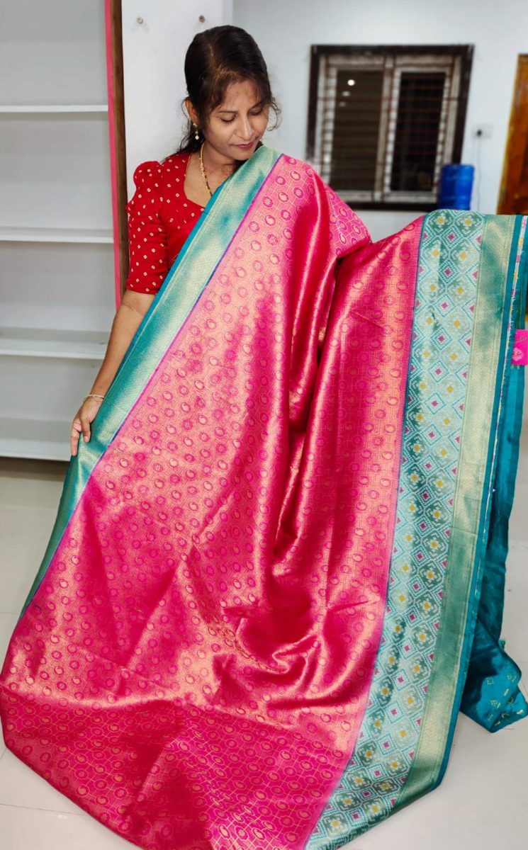 Ikkat banarasi Silk Saree