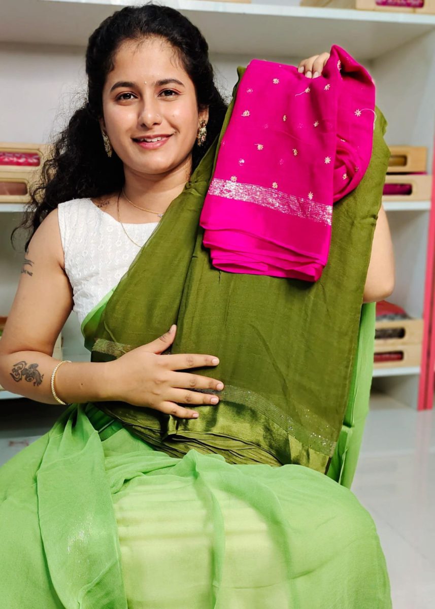 షిఫాన్ జార్జెట్ చీర