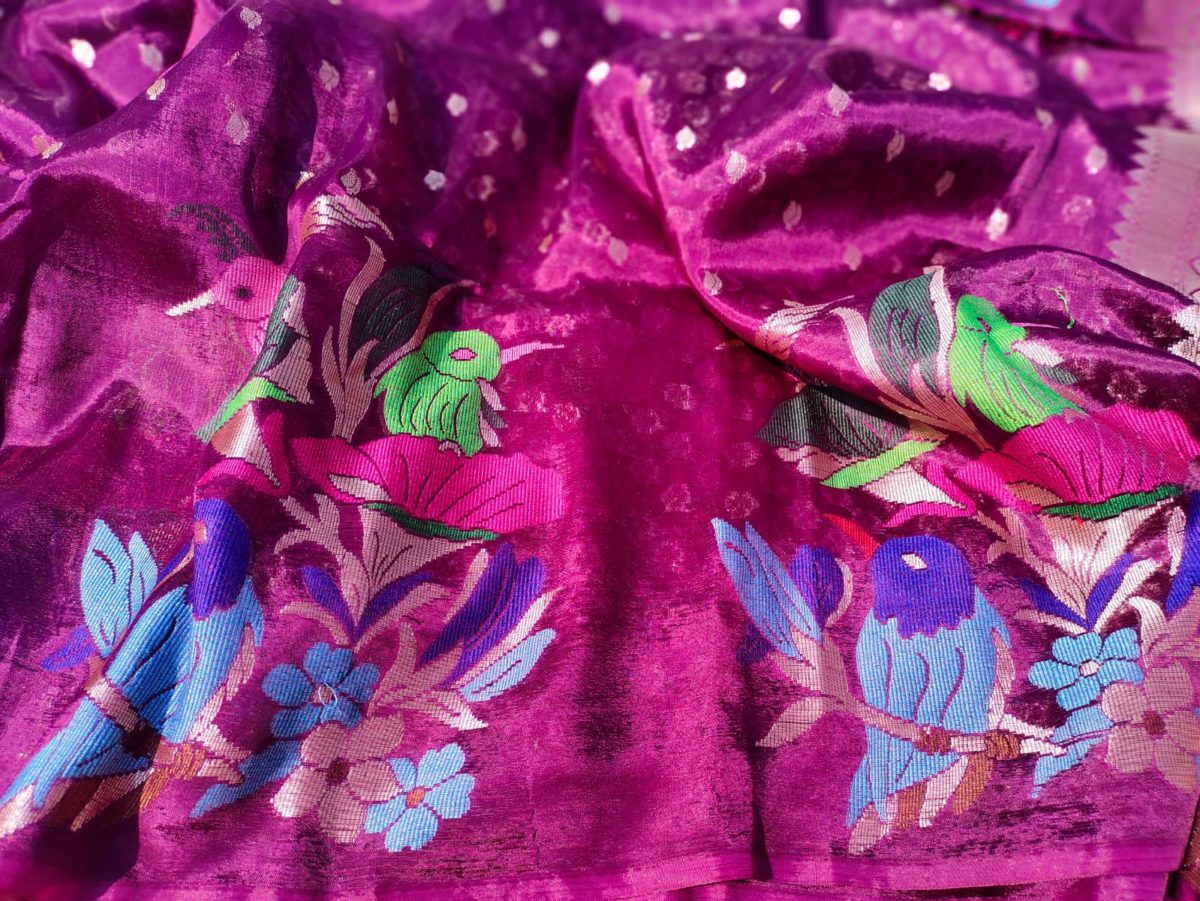Pure handloom Tussur Silk Saree