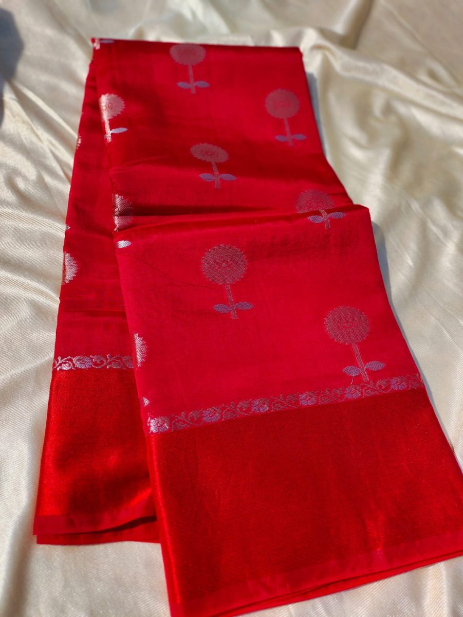 Pure raw mango Silk Saree