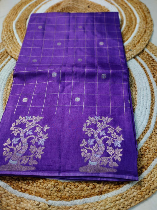 Zute tussur Silk Saree