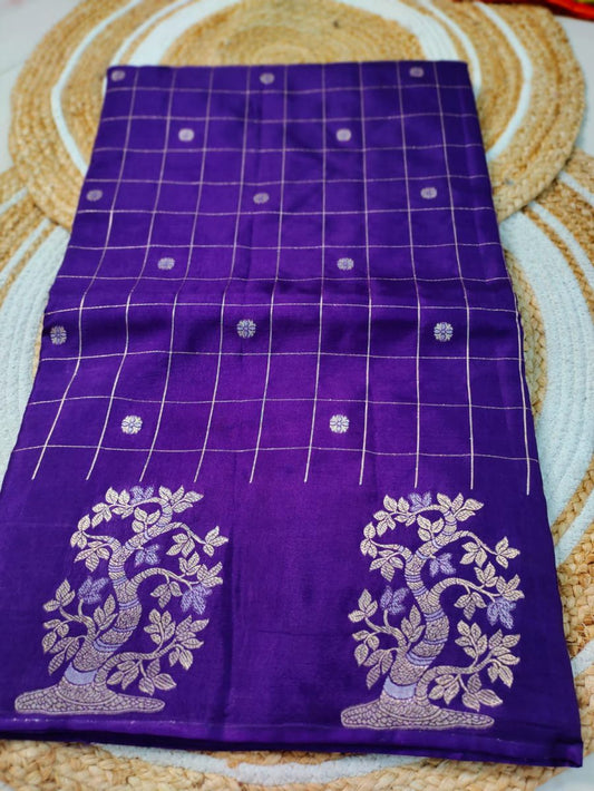 Zute tussur Silk Saree