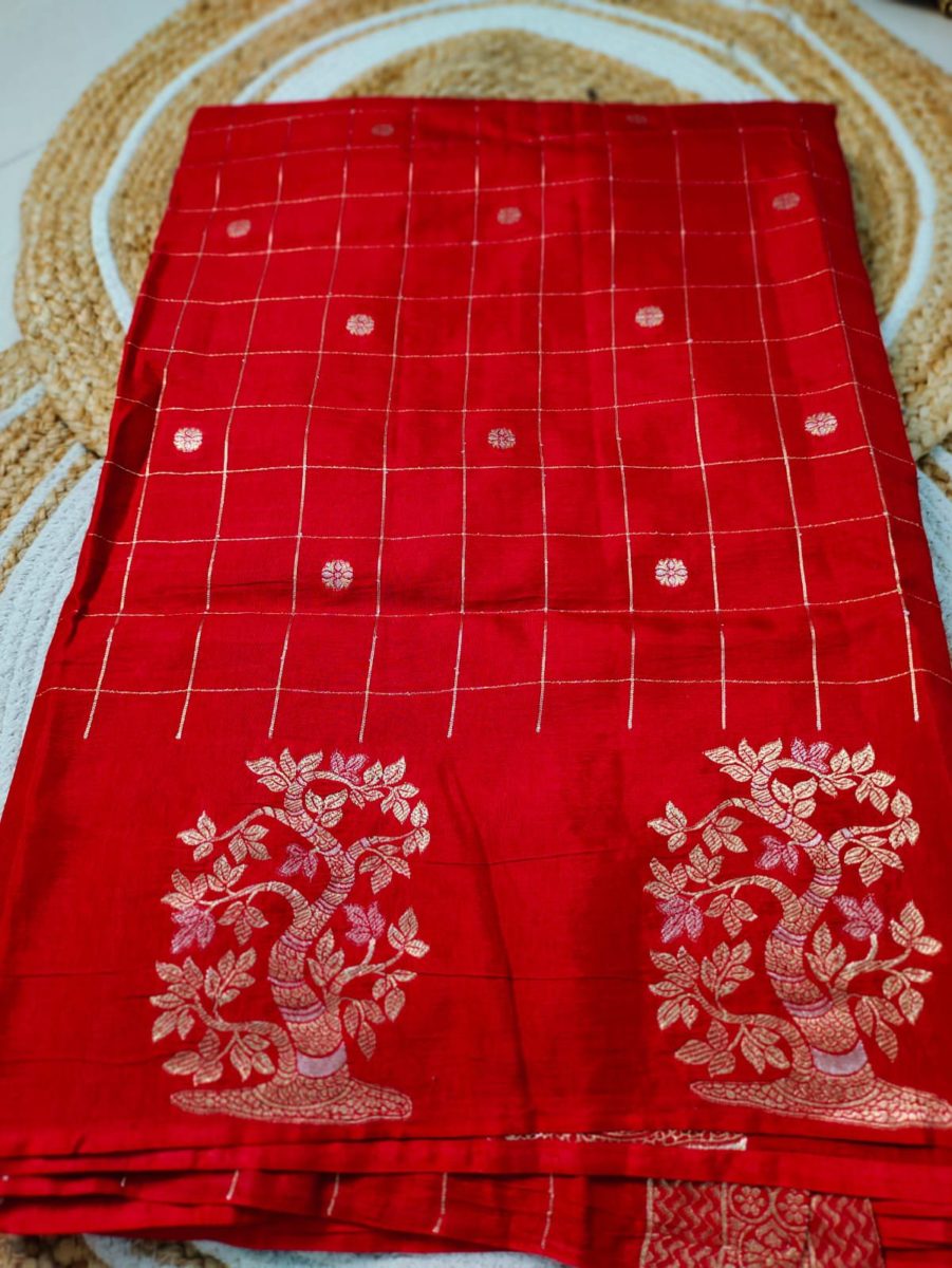 Zute tussur Silk Saree