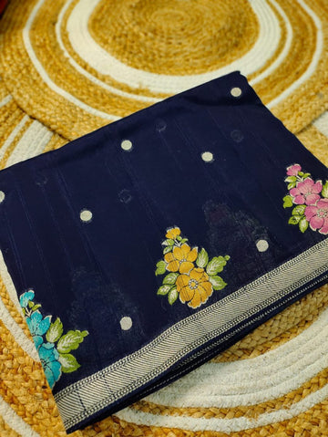 Zute tussur Silk Saree