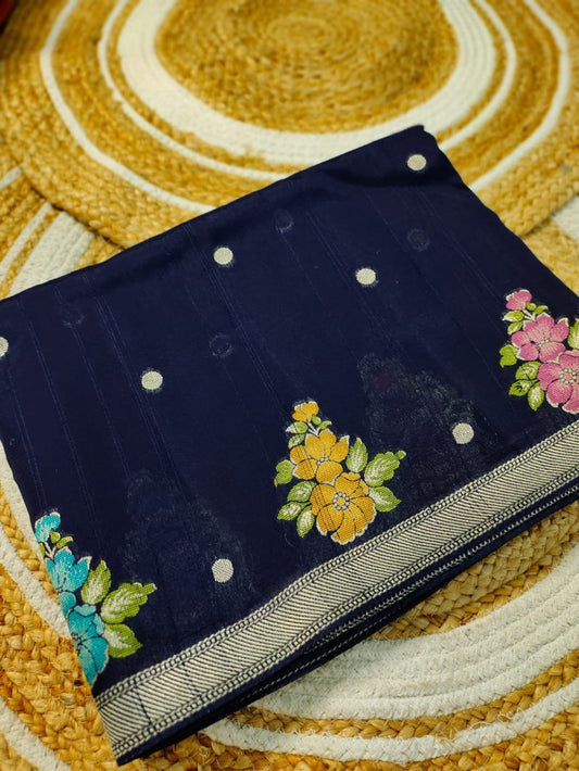Zute tussur Silk Saree