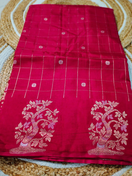 Zute tussur Silk Saree