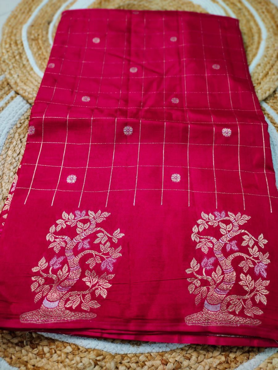 Zute tussur Silk Saree