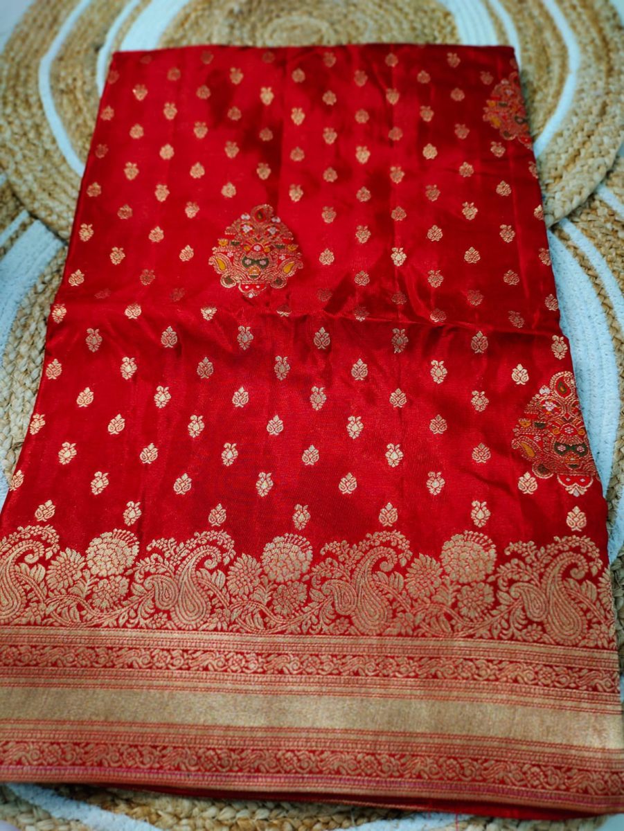 Pure mashroom Silk Saree