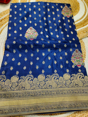 Pure mashroom Silk Saree