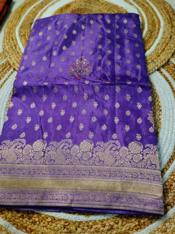 Pure mashroom Silk Saree